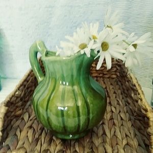 🌻Green Glaze Ceramic Vase Pitcher🌻